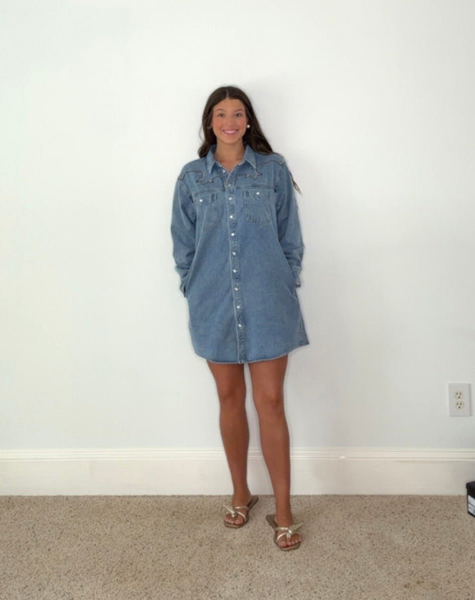EE:SOME DENIM DRESS - Gopher Lane Boutique & Gifts