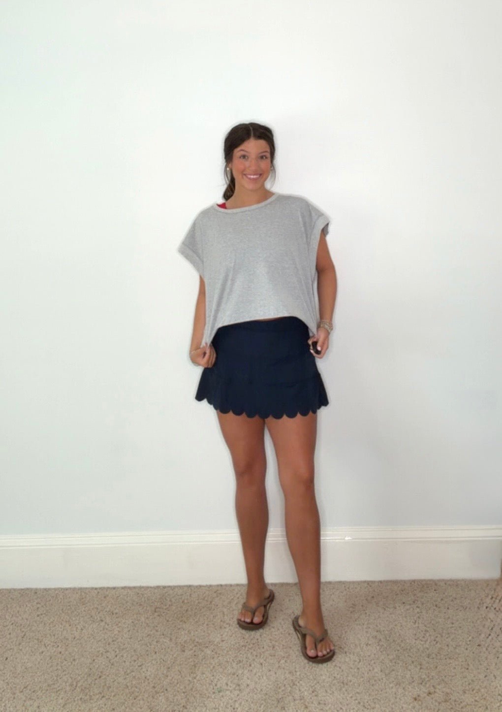 EFFORTLESS EDGE TOP - GRAY - Gopher Lane Boutique & Gifts