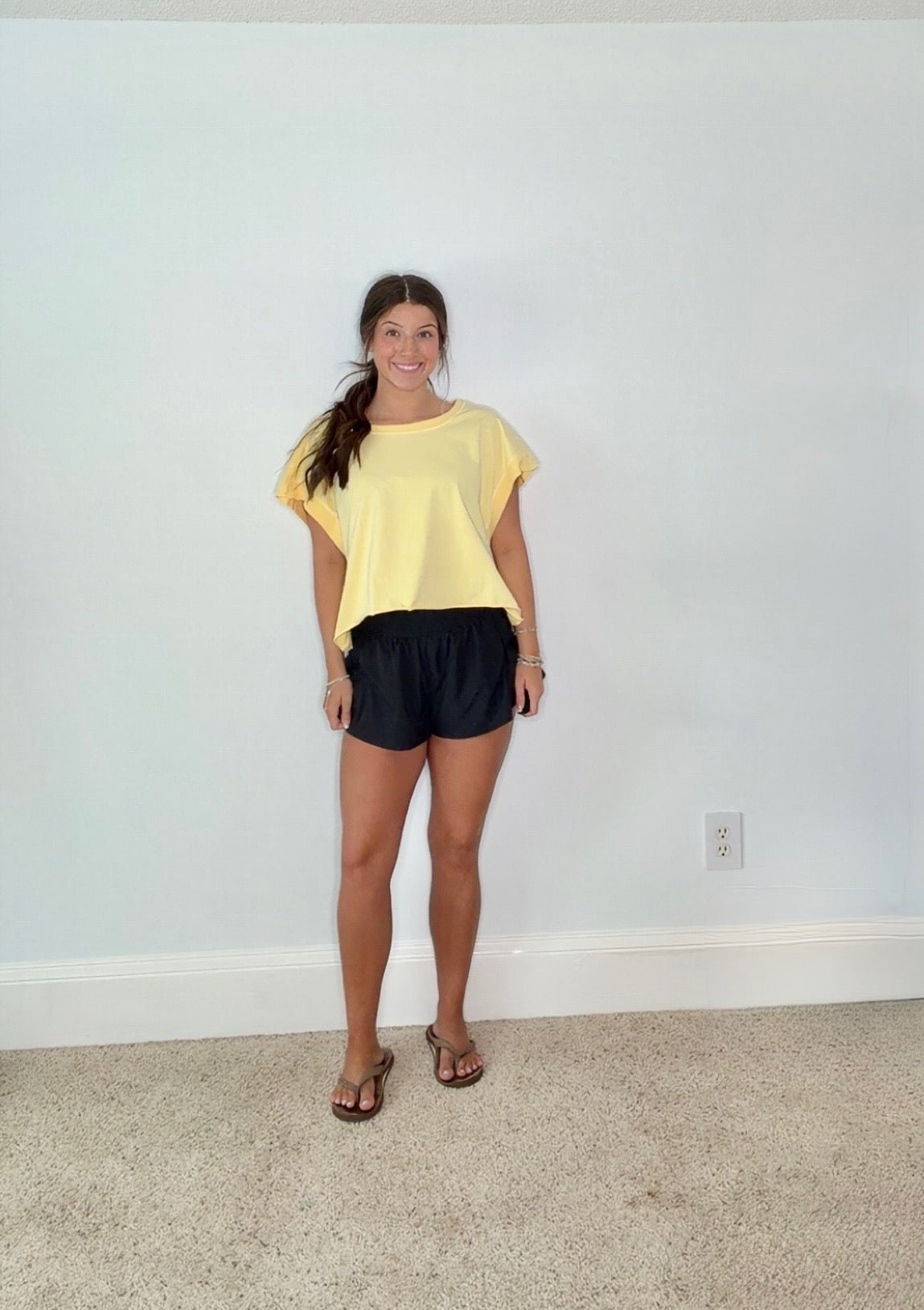EFFORTLESS EDGE TOP-YELLOW - Gopher Lane Boutique & Gifts