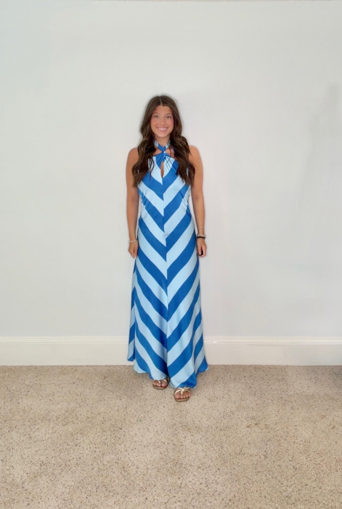 ELENA CHEVRON MAXI DRESS - Gopher Lane Boutique & Gifts