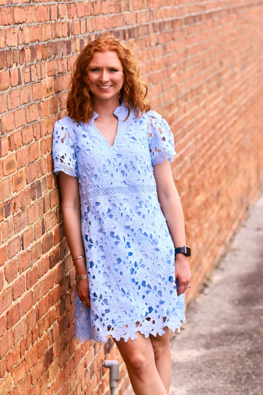 FLORAL LACE MINI DRESS - Gopher Lane Boutique & Gifts