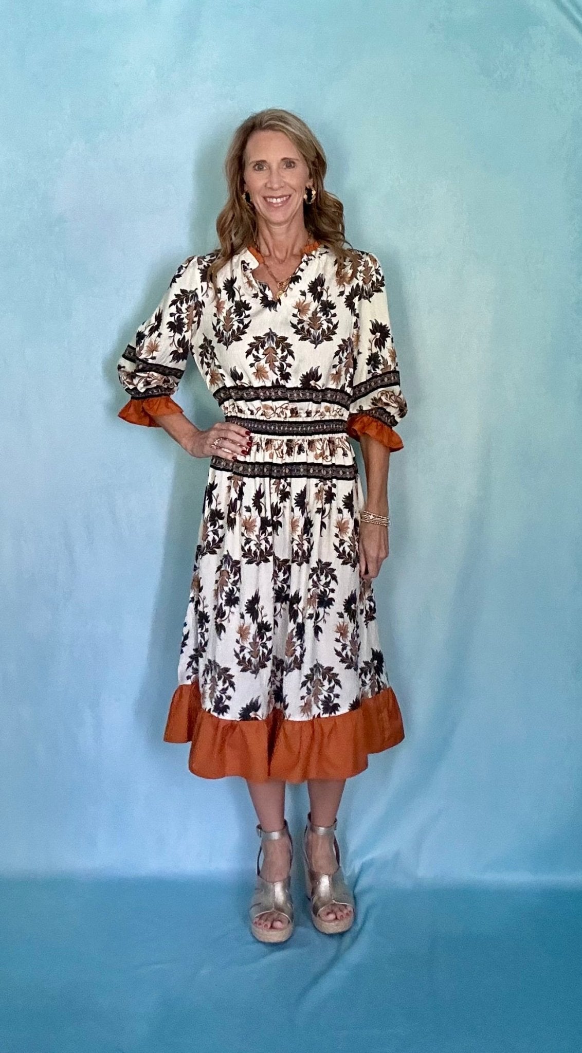 GENEVIEVE MIDI DRESS - Gopher Lane Boutique & Gifts