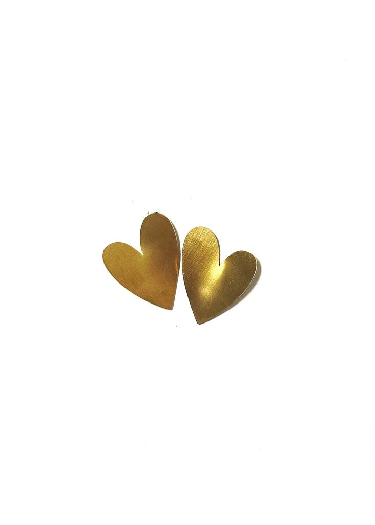 GIANNA HEART EARRINGS - GOLD - Gopher Lane Boutique & Gifts