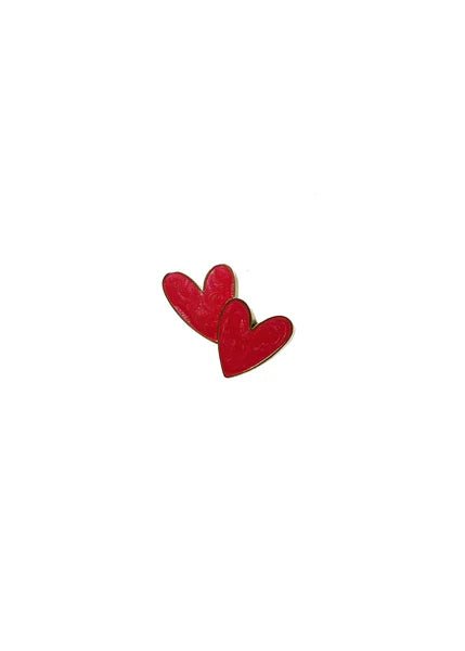 GIANNA HEART EARRINGS - RED - Gopher Lane Boutique & Gifts
