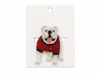 GLITTER BULLDOG BROOCH - Gopher Lane Boutique & Gifts