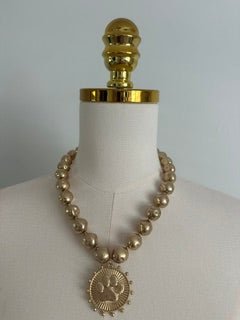GOLD BEAD NECKLACE WITH PAW PENDANT - Gopher Lane Boutique & Gifts