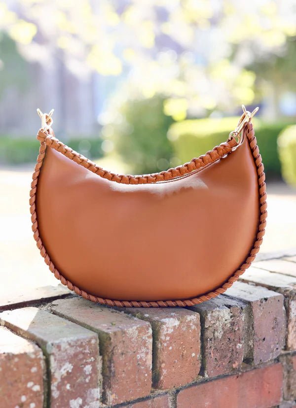 GWYNN WHIPSTITCH HANDBAG - CAMEL - Gopher Lane Boutique & Gifts