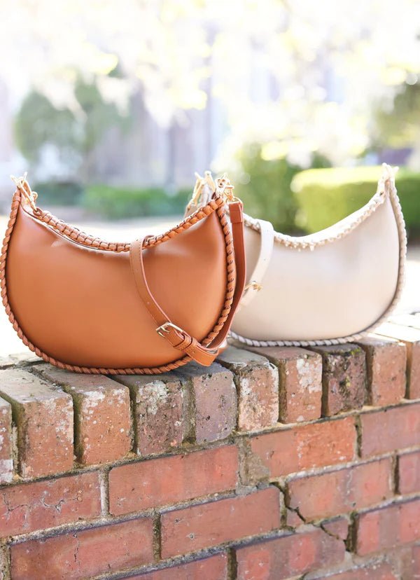 GWYNN WHIPSTITCH HANDBAG - CAMEL - Gopher Lane Boutique & Gifts