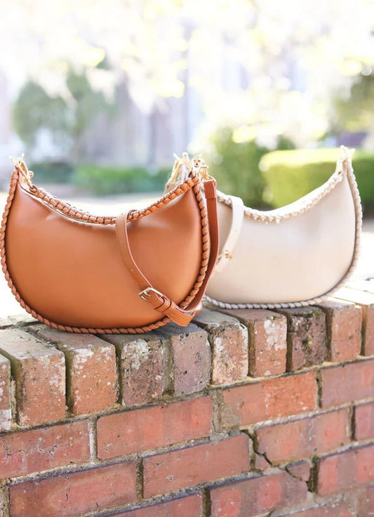 GWYNN WHIPSTITCH HANDBAG - CAMEL - Gopher Lane Boutique & Gifts