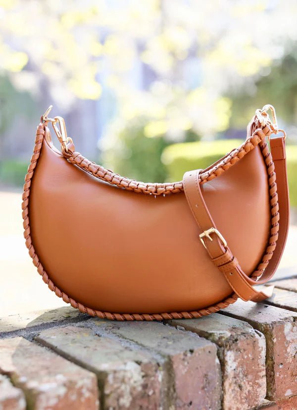 GWYNN WHIPSTITCH HANDBAG - CAMEL - Gopher Lane Boutique & Gifts