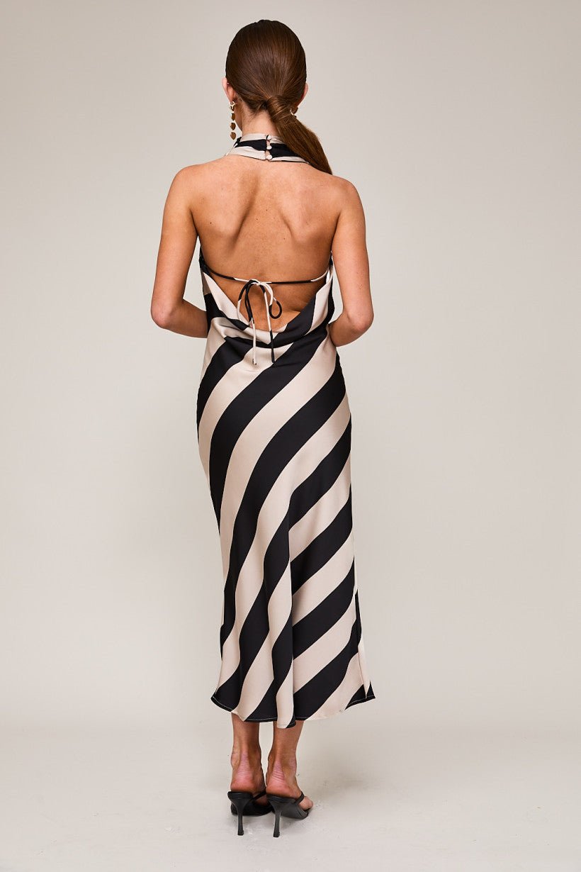 HALTER COWL NECK MIDI DRESS - Gopher Lane Boutique & Gifts