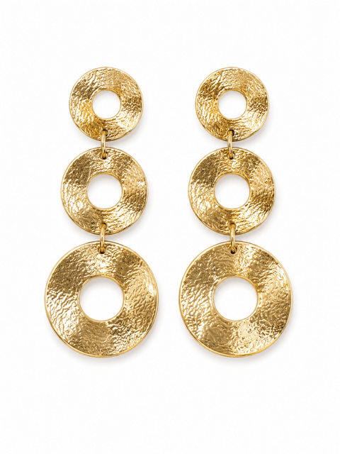 HART DESIGNS GOLD CIRCLE DROP EARINGS - Gopher Lane Boutique & Gifts