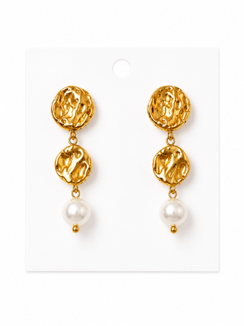 HART DESIGNS GOLD PEARL DROP EARRINGS - Gopher Lane Boutique & Gifts