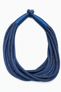 MULTI STRAND ROPE NECKLACE- BLUE