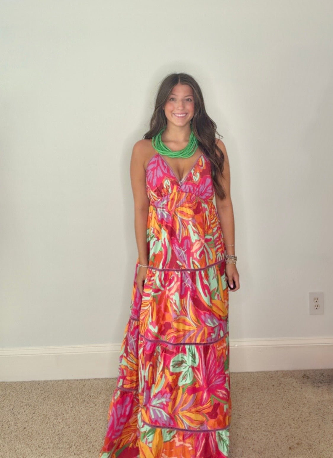 ISLAND SUNSET TROPICAL MAXI DRESS BY KARLIE - Gopher Lane Boutique & Gifts