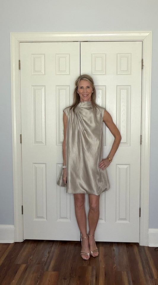 JAMESON CHAMPAGNE MINI DRESS - Gopher Lane Boutique & Gifts