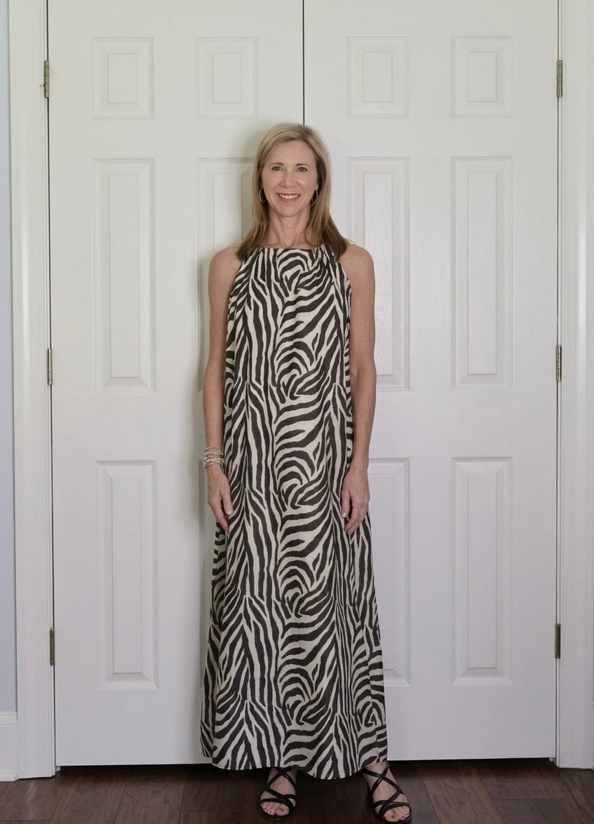 JOLIE ZEBRA PRINT MAXI DRESS - Gopher Lane Boutique & Gifts