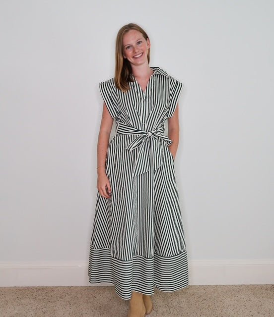 JUNIPER FOREST STRIPED SHIRT DRESS - Gopher Lane Boutique & Gifts