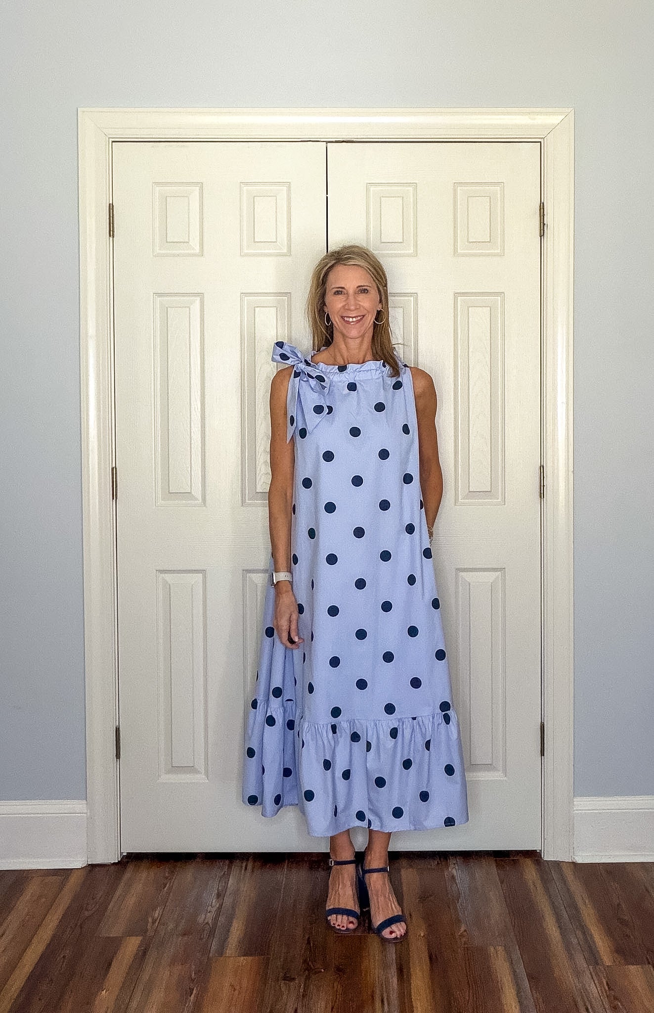 KYRA POLKA DOT TIERED MIDI DRESS - Gopher Lane Boutique & Gifts