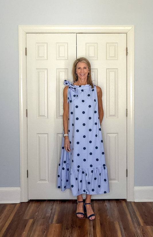 KYRA POLKA DOT TIERED MIDI DRESS - Gopher Lane Boutique & Gifts
