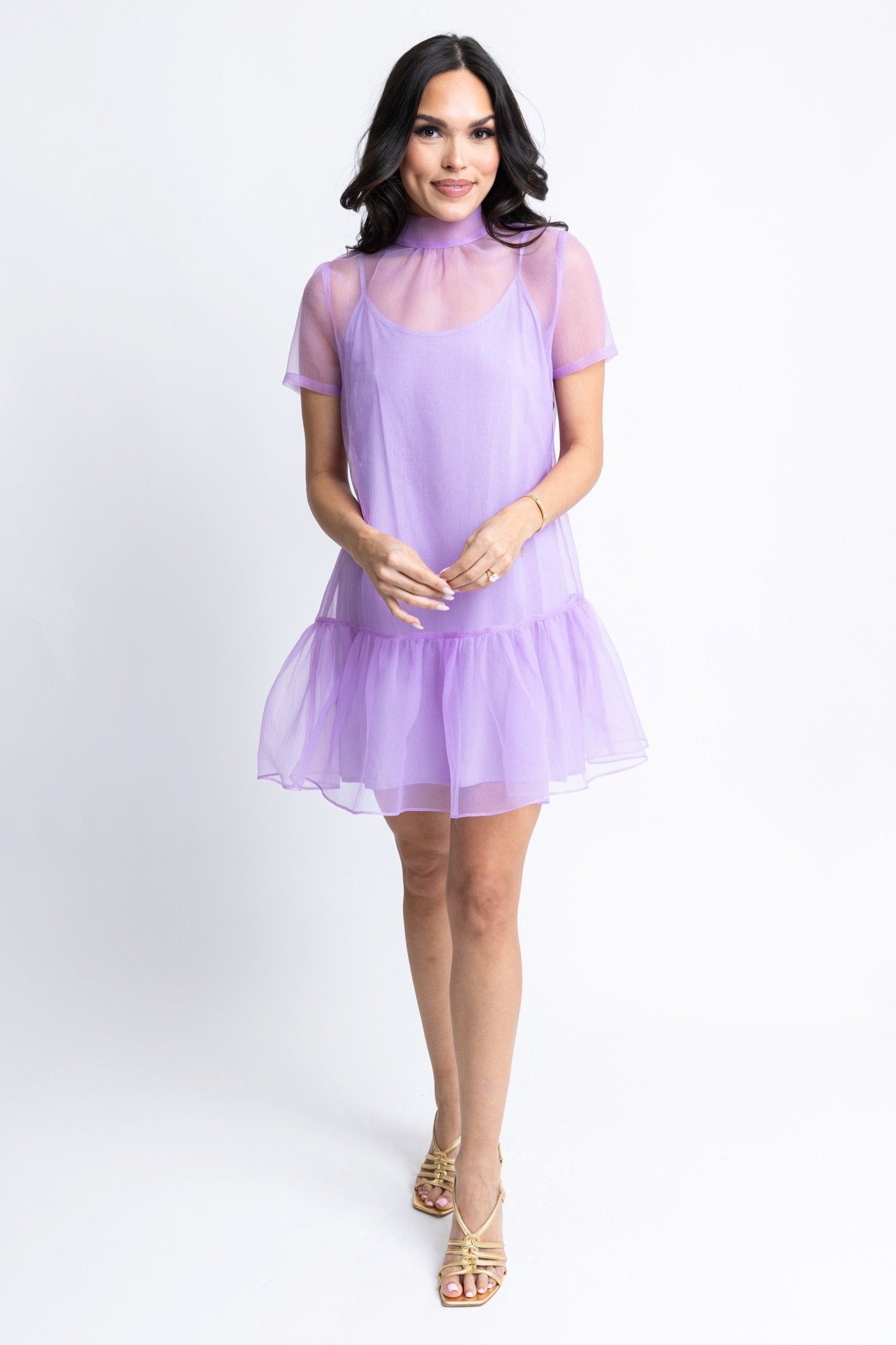 LAYLA LILAC ORGANZA DRESS BY KARLIE - Gopher Lane Boutique & Gifts