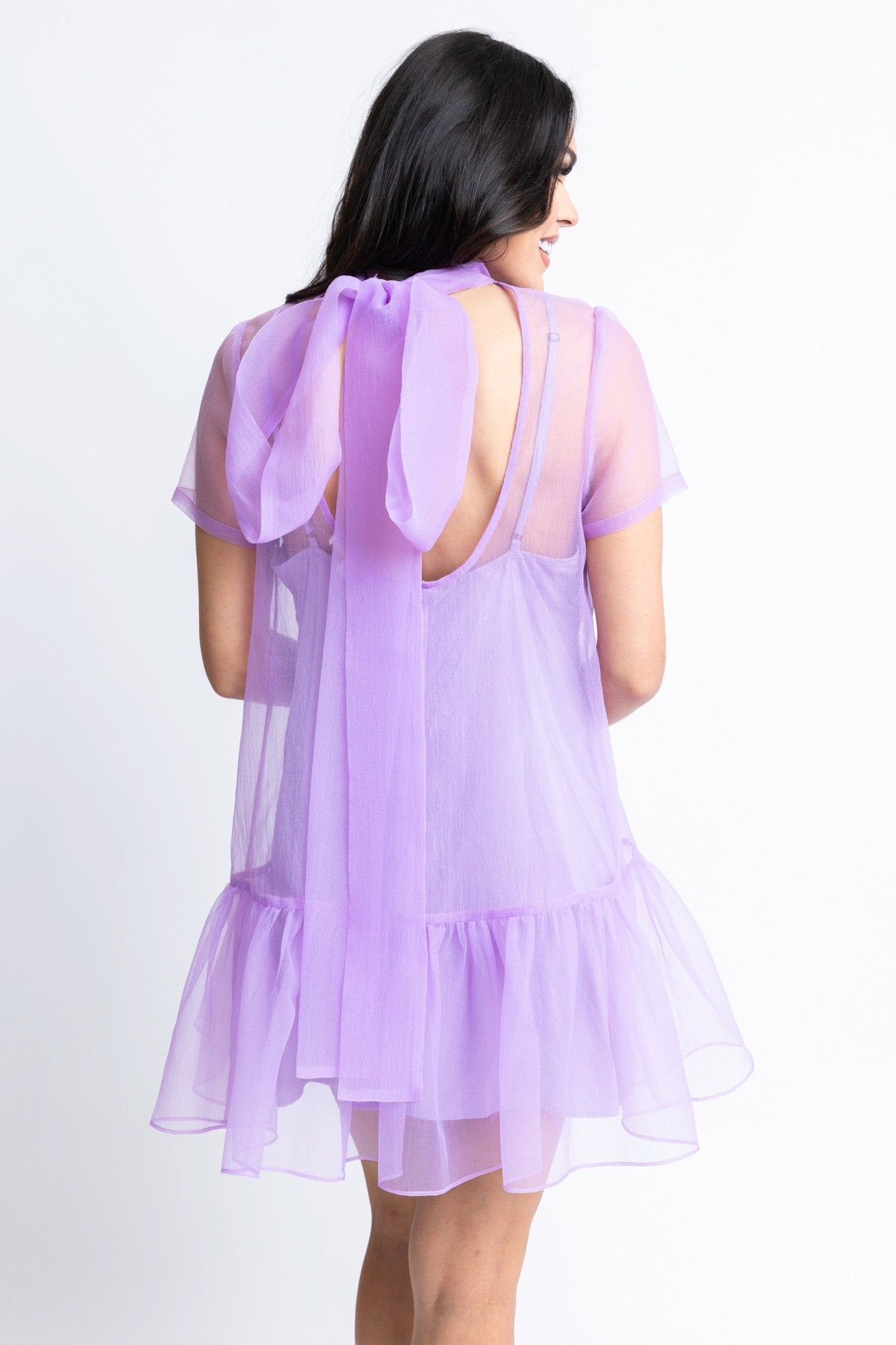 LAYLA LILAC ORGANZA DRESS BY KARLIE - Gopher Lane Boutique & Gifts