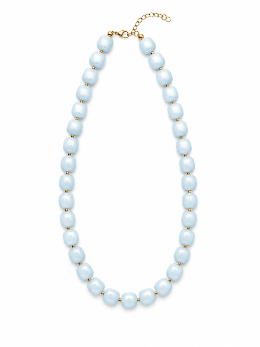 LIGHT BLUE BEADED NECKLACE - Gopher Lane Boutique & Gifts