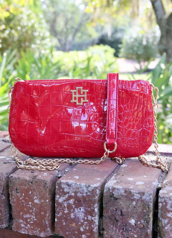 LIVI CROSSBODY BAG - RED PATENT - Gopher Lane Boutique & Gifts