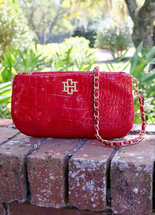 LIVI CROSSBODY BAG - RED PATENT - Gopher Lane Boutique & Gifts