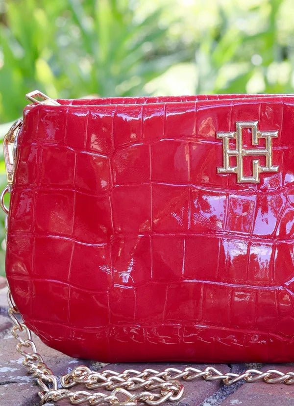 LIVI CROSSBODY BAG - RED PATENT - Gopher Lane Boutique & Gifts