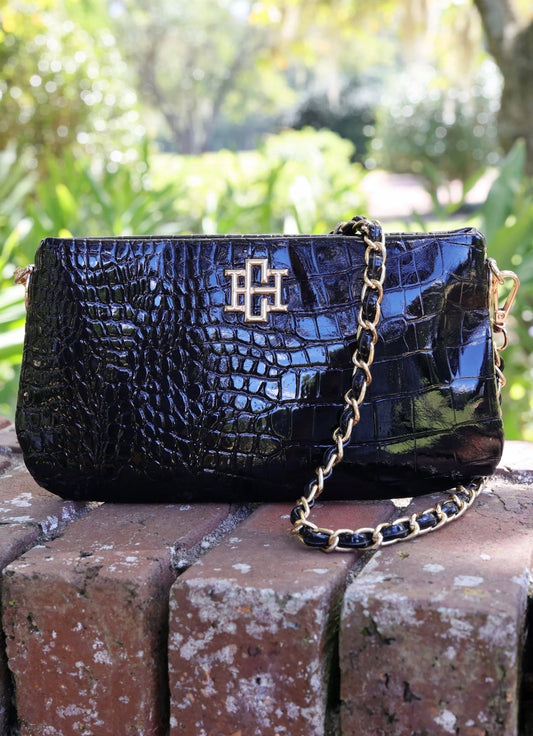 LIVI CROSSBODY - BLACK PATENT - Gopher Lane Boutique & Gifts
