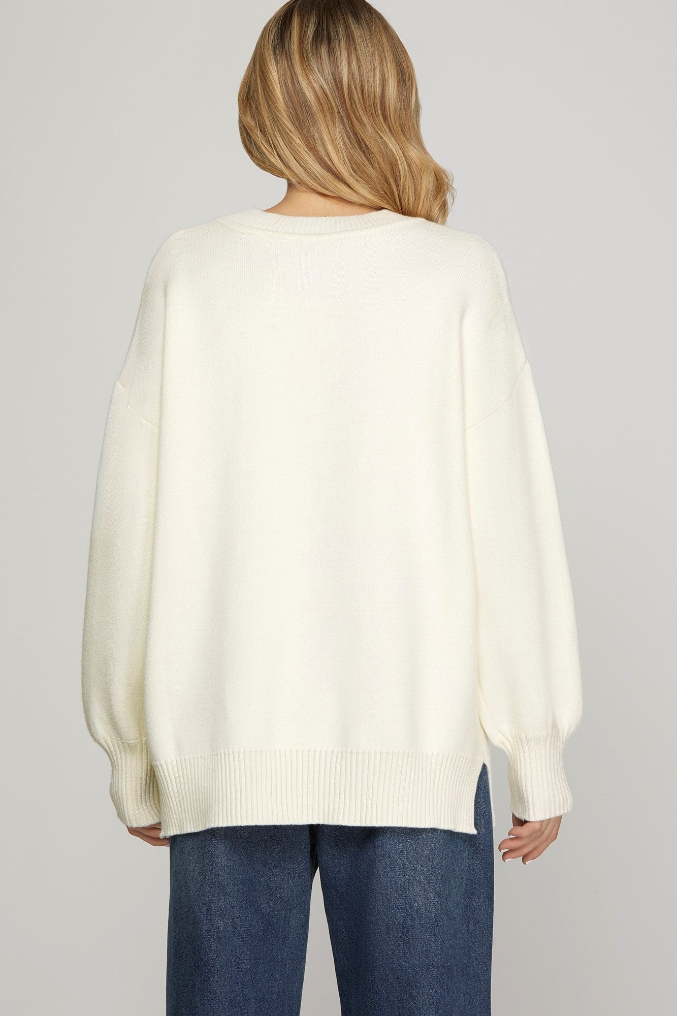LONG SLEEVE MERRY EVERYTHING SWEATER TOP - Gopher Lane Boutique & Gifts