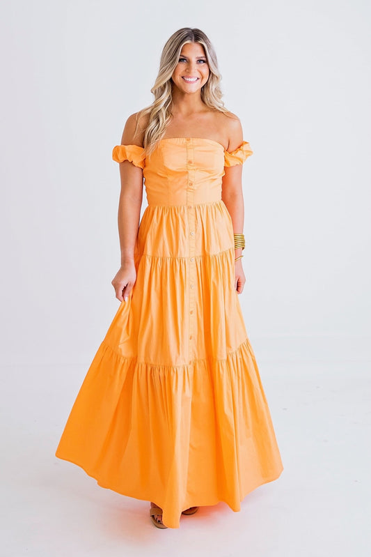 LUCIA BUTTON FRONT MAXI DRESS BY KARLIE - Gopher Lane Boutique & Gifts