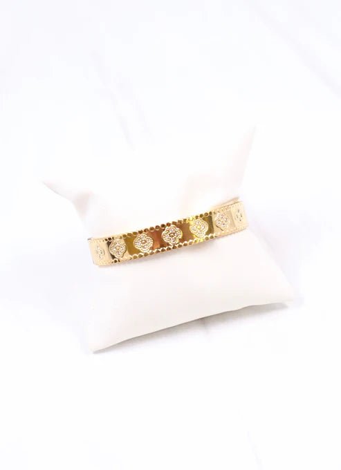 LUNE CZ CLOVER BRACELET - GOLD - Gopher Lane Boutique & Gifts
