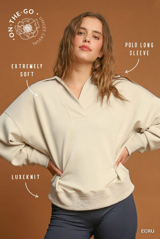 Luxeknit Collared Neck Top - Gopher Lane Boutique & Gifts