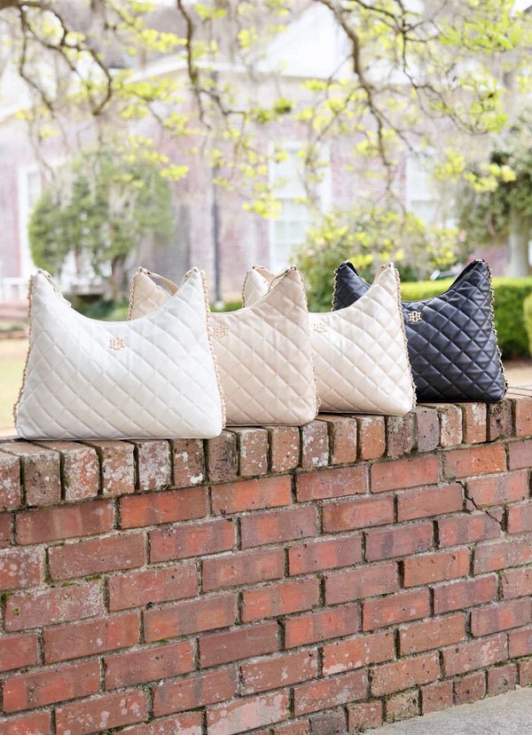 MAEVE QUILTED TOTE - BLACK - Gopher Lane Boutique & Gifts