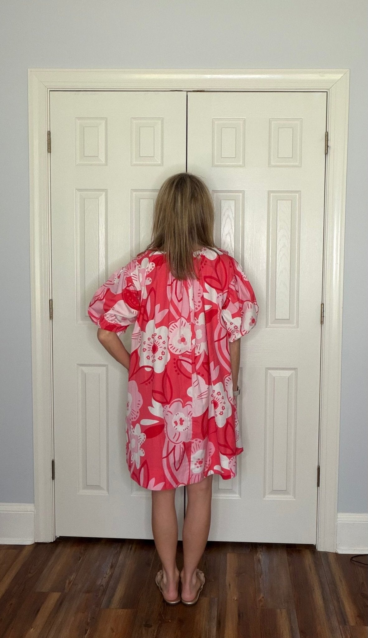 MAGENTA BLOOM PUFF SLEEVE DRESS BY KARLIE - Gopher Lane Boutique & Gifts