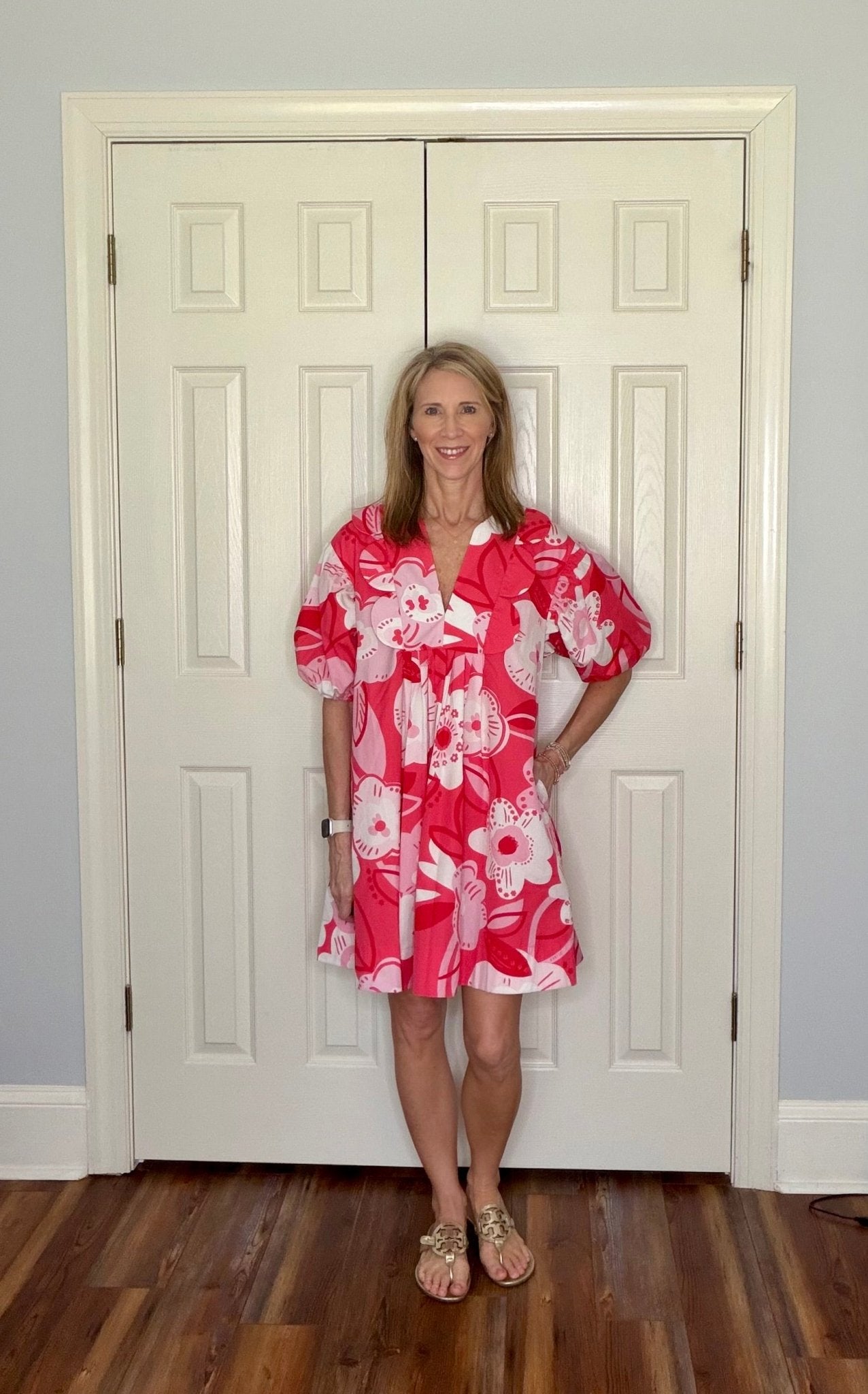 MAGENTA BLOOM PUFF SLEEVE DRESS BY KARLIE - Gopher Lane Boutique & Gifts