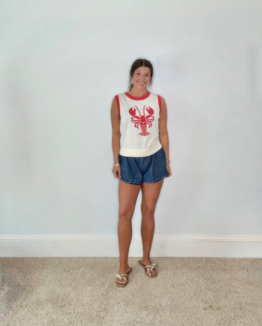 MAINSTAY LOBSTER SLEEVELESS SWEATER - Gopher Lane Boutique & Gifts