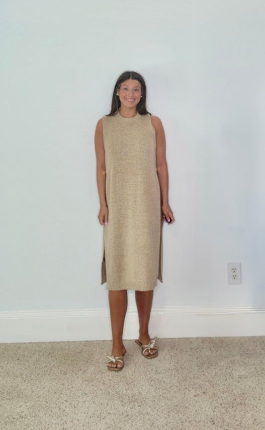 MARGAUX KNIT SIDE BUTTON MIDI COVER UP - Gopher Lane Boutique & Gifts