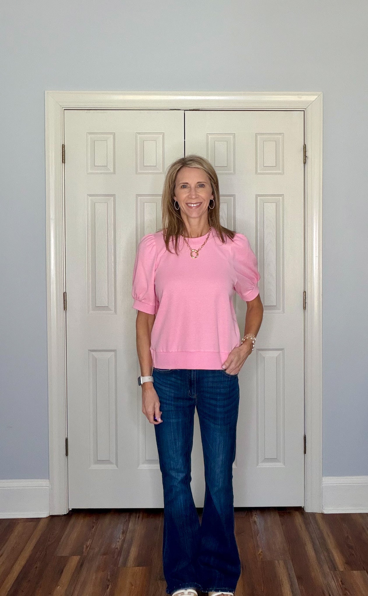 MARIAN PUFF SLEEVE TOP - PINK - Gopher Lane Boutique & Gifts