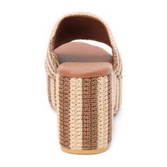MATISSE TERRY BROWN STRIPE PLATFORM HEEL - Gopher Lane Boutique & Gifts