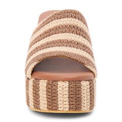 MATISSE TERRY BROWN STRIPE PLATFORM HEEL - Gopher Lane Boutique & Gifts