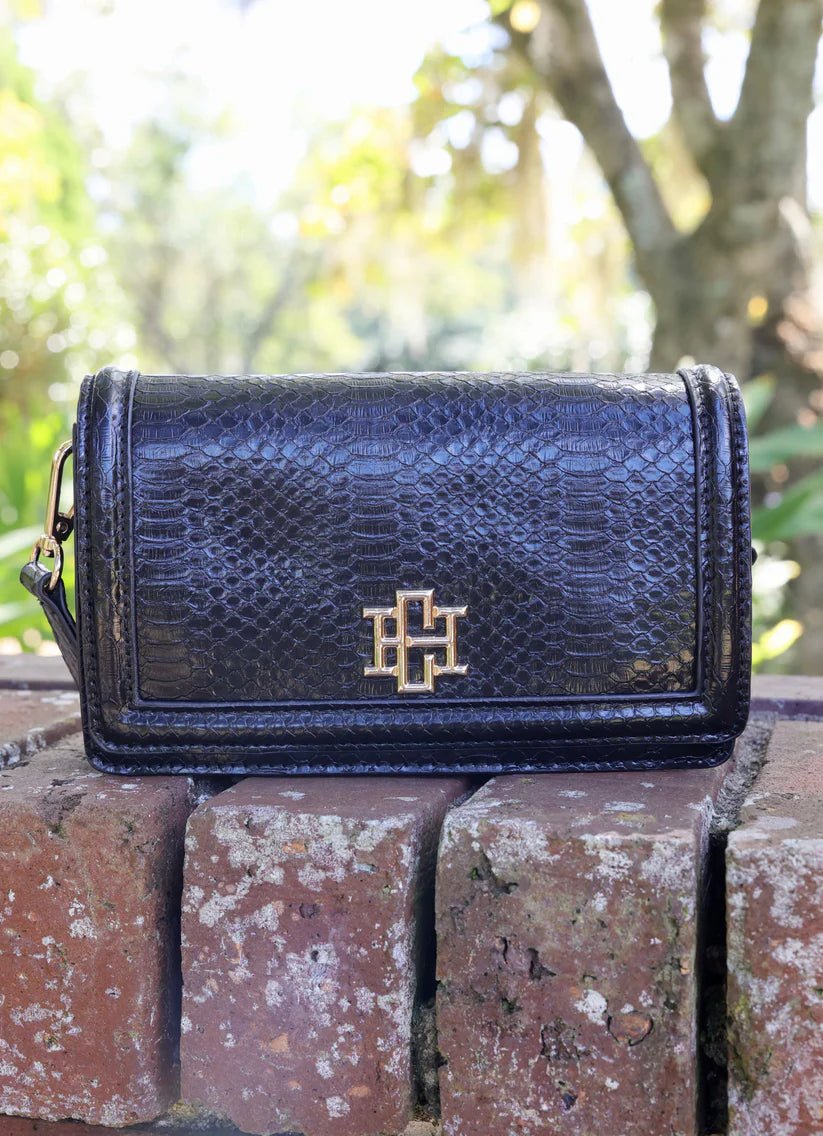 MAVERICK CROSSBODY BAG WITH POCKET - BLACK ES - Gopher Lane Boutique & Gifts