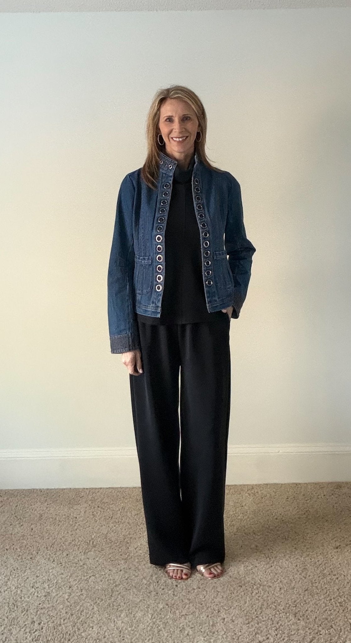 MAVERICK EYELET DENIM MOTO JACKET BY KARLIE - Gopher Lane Boutique & Gifts