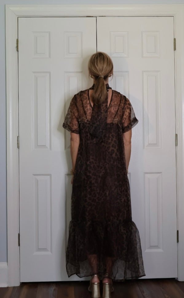 MAYA LEOPARD SHEER MAXI DRESS - Gopher Lane Boutique & Gifts