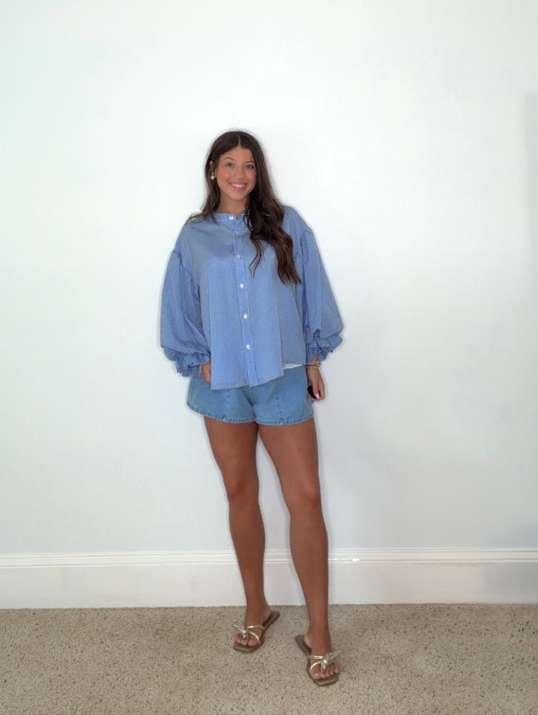 MAYA OVERSIZED STRIPED PUFF - SLEEVE TOP - Gopher Lane Boutique & Gifts