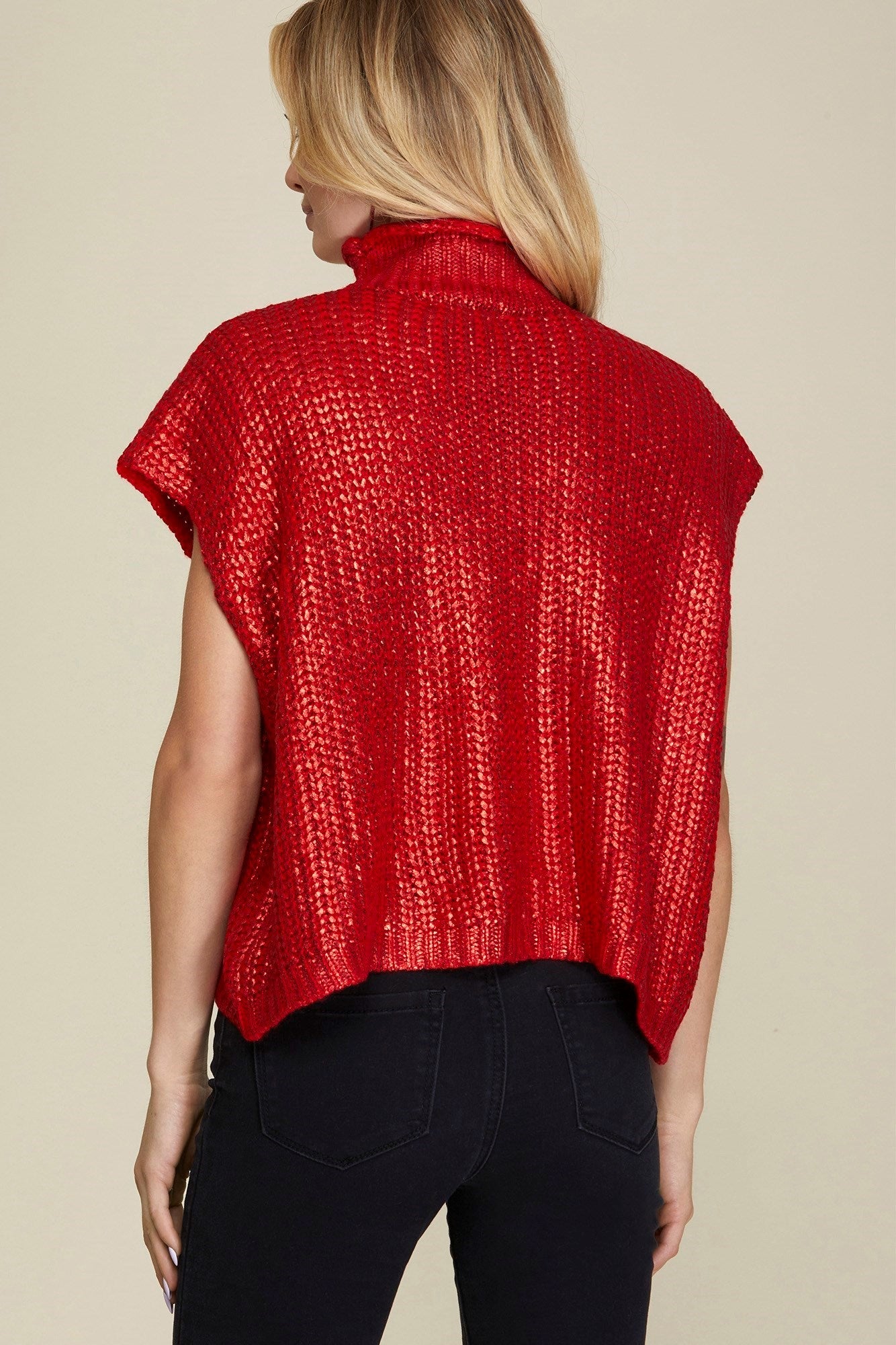METALLIC FOIL SWEATER TOP - Gopher Lane Boutique & Gifts