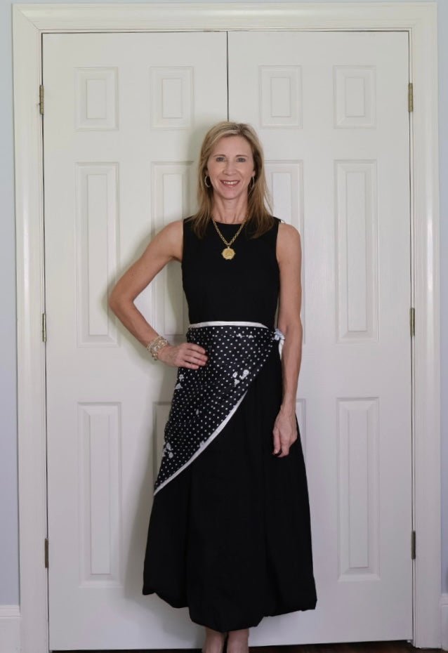 MIDNIGHT NOIR MIDI DRESS AND SCARF SET - Gopher Lane Boutique & Gifts