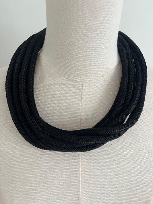 MULTI STRAND ROPE NECKLACE- BLACK - Gopher Lane Boutique & Gifts